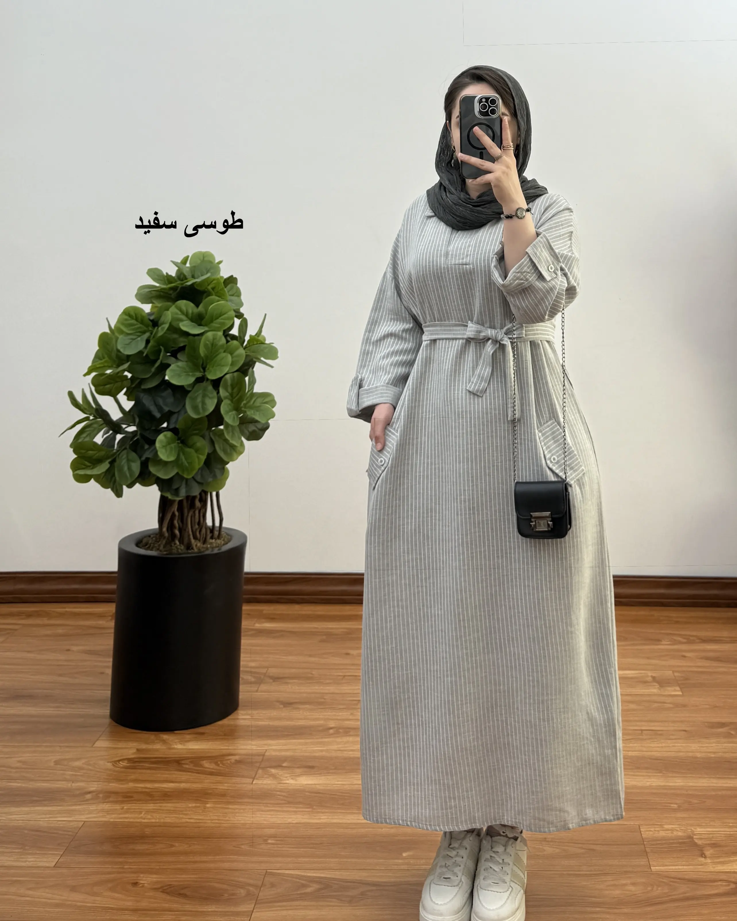 مانتو بلند لینن دیپلمات